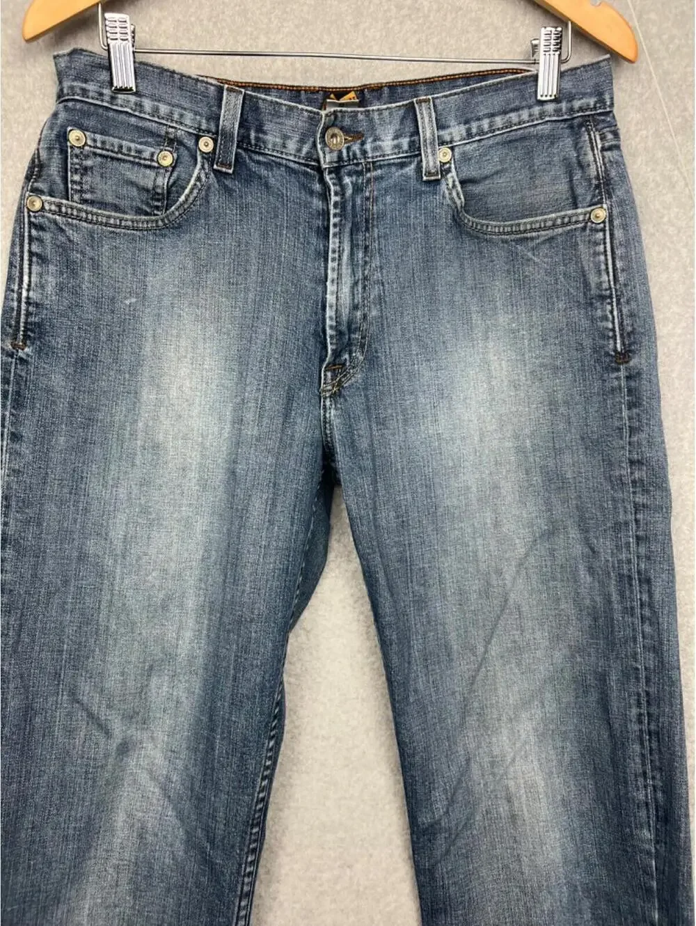 Y2K 90s Lucky Brand Dungarees Zen Straight Leg Jeans Womens Sz 32 Flap Pocket